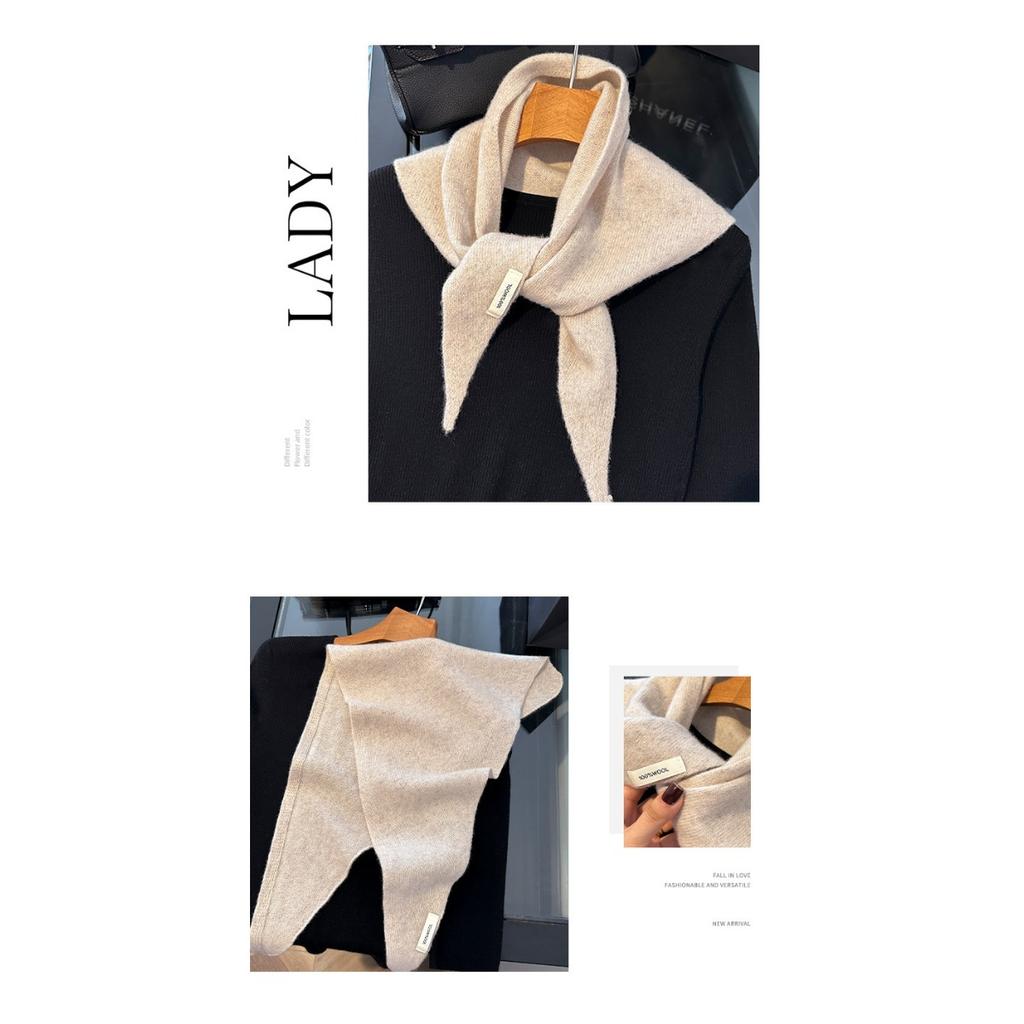 100% australská čistá vlna pletená trojúhelníková šála pro dámský šátek na hlavu, luxusní a ležérní teplá všestranná šála pro ženy