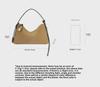 Elegante französische Halbmond-Schulter- und Handtasche im Blogger-Stil