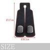 Car Seat Double Hooks for Front and Rear Headrest Set of 2 Hooks, Bags, Use, Hooks, (Black)