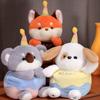 Singing Birthday Plush Cake Music Dog Fox Koala Doll Gift Surprise Decoration