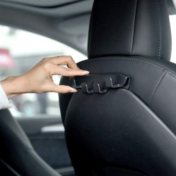 Black ABS Seat Backrest Hook for Tesla Tes - Interior Car Accessory