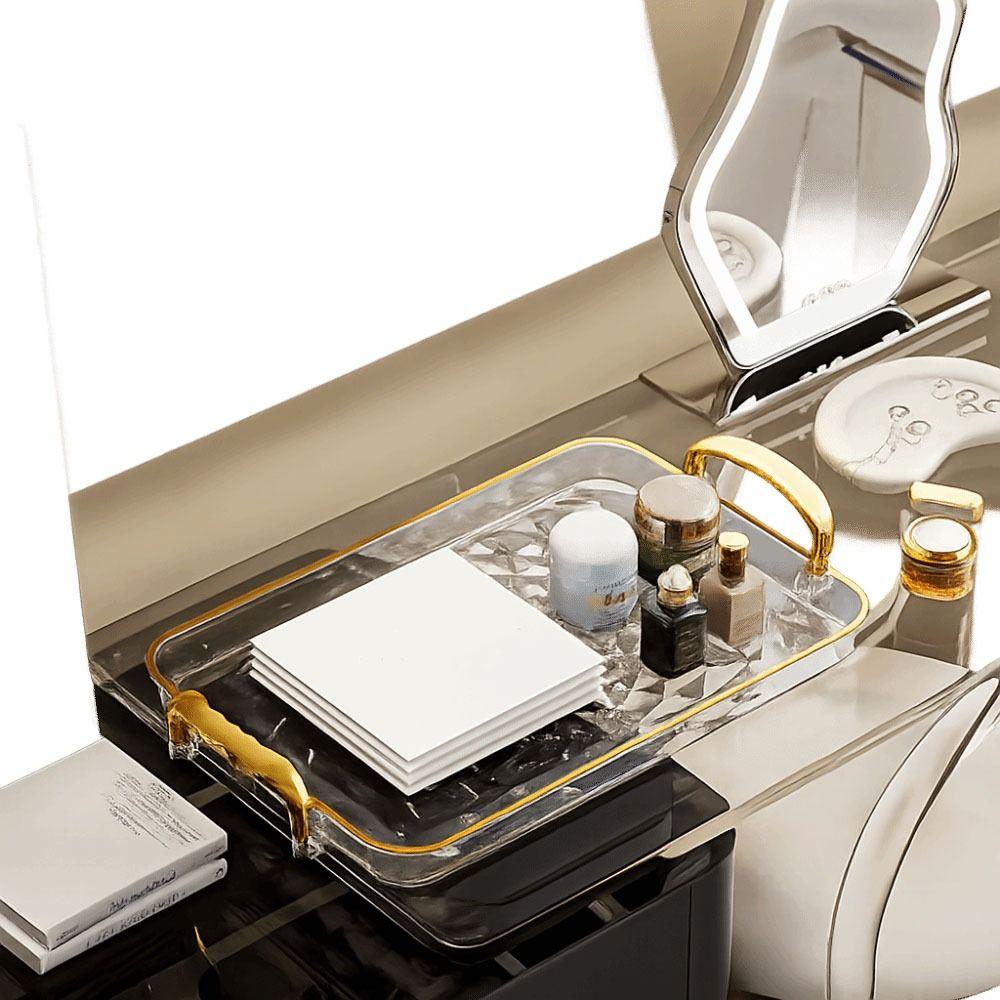 Clear Dessert Fruit Tray Large Capacity Jewelry Tray New Snack Plate  Home Kitchen Organizer