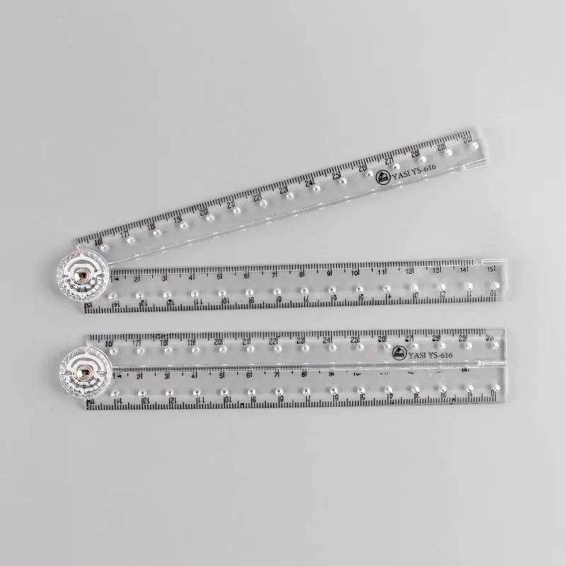 Creative Stationery Folding Ruler, Black and White Simple Straight Ruler, Graphic Folding Ruler, Primary School Students' Learning Supplies