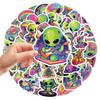 50PCS Alien Stickers Funny Cartoon Alien Creature Sticker Vinyl Waterproof Decorations Decals for Water Bottles Laptop Luggage