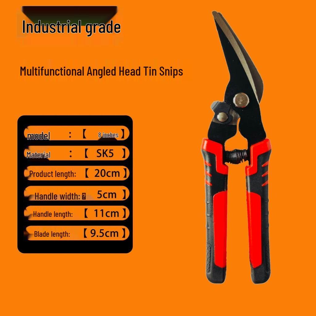 Multi-Function Tin Snips - Stainless Steel Aviation Shears for Aluminum Panels and Steel Keels