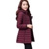 Frauen Herbst Winter Jacke Schlank Parkas Neue Feste Kapuze Mittel Lange Oberbekleidung Hohe Qualität Weibliche Unten Baumwolle Jacke Tops