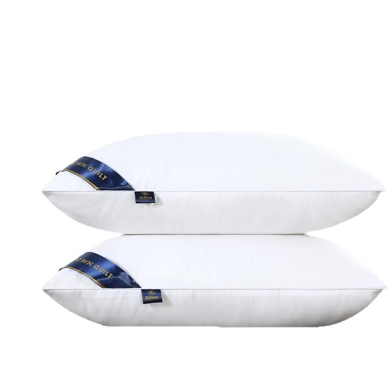 Hilton All Cotton Star Hotel Feather Down Pillow for Adults and Students