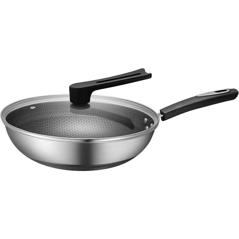 Supor 34cm 316L Stainless Steel Honeycomb Non-stick Wok