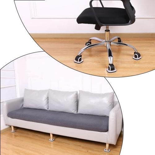 GEJ-Tech Felt Caster Stoppers for Chairs, Floor Protection, Vibration Absorbing, Scratch Prevention, and Anti-Slip Furniture (Black, Set of 5)