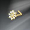 G23 Titanium L Shaped Nose Studs Hypoallergenic Gold Silver Plated Ultra-light Piercing Jewelry for All Day Comfort Wear