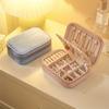 New Portable Jewelry Box Jewelry Organizer Display Travel Jewelry Case Boxes Button Leather Storage Zipper Jewelers
