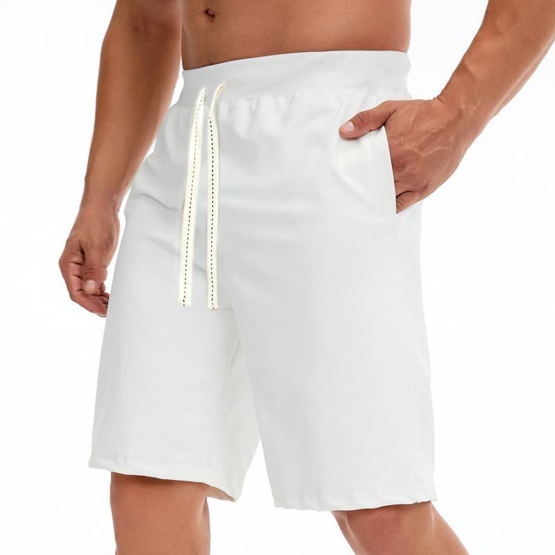 Men's Loose Shorts EU Size Summer Casual Five-point Pants Beach Pants Drawstring Sports Shorts, Men's Fitness Pants