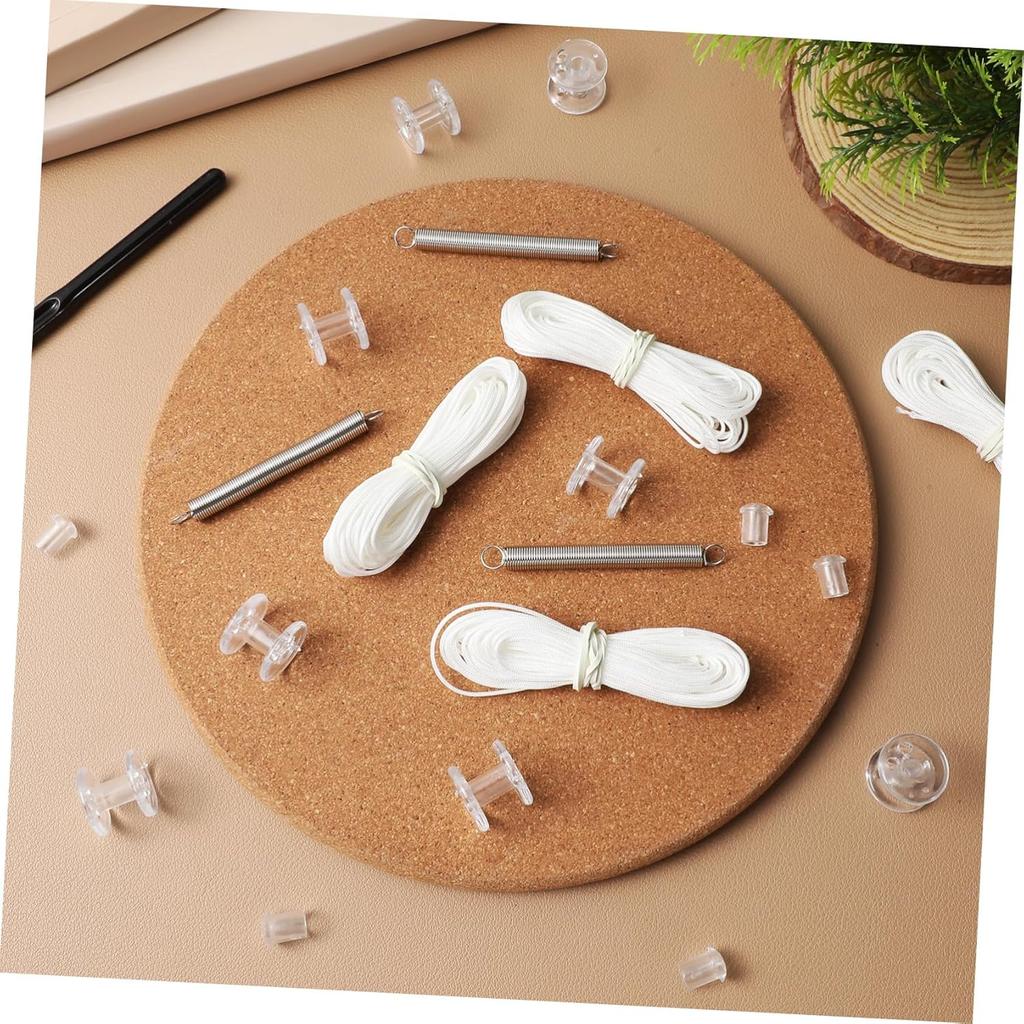 1Set Pleated Shade Repair Kit Honeycomb Blind Accessories for Window Shade Includes Threading Tool and Replacement Parts for Camper Blinds Repair