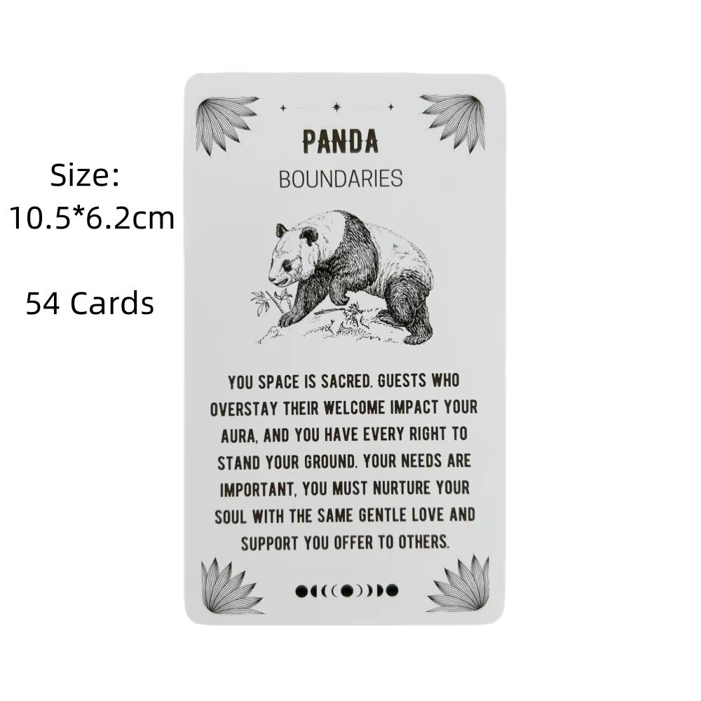 10.3*6cm Spirit Animal Oracle Cards - 54 Cards with Meanings On Them for Beginners Oracle Great Gift for Friend or Family10.3*6