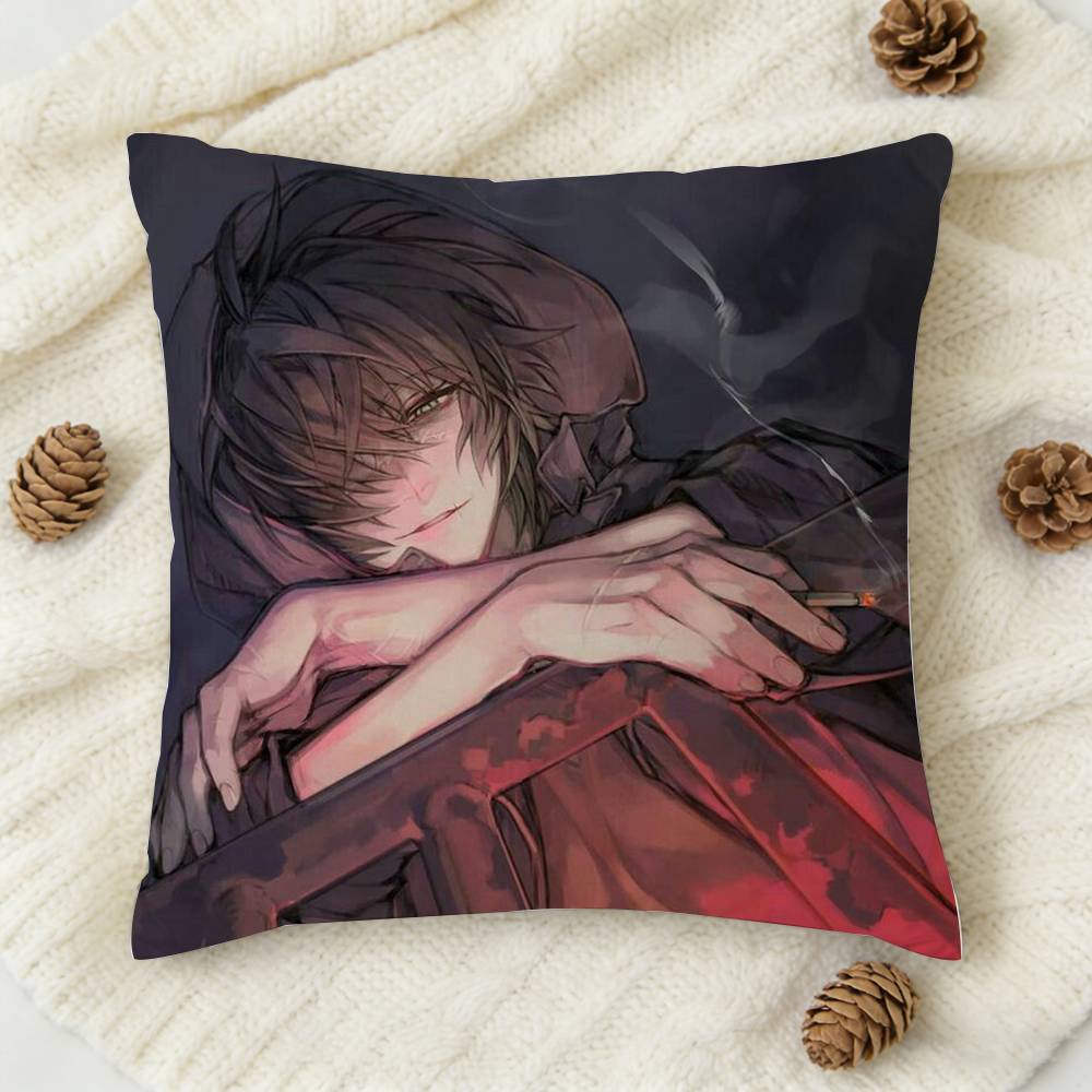 Slow Damage Towa Doublesided Printed Square Decorative Cushion Cover for Sofa Living Room Home Decor