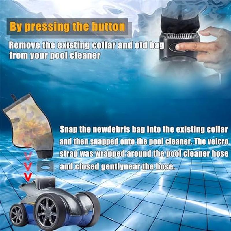 

CYCLI-3Pcs Pool Cleaner Bag For Pentair Racer Automatic Pool Cleaner 360228 & LS 360330, Pool Cleaner Vacuum Debris Bag