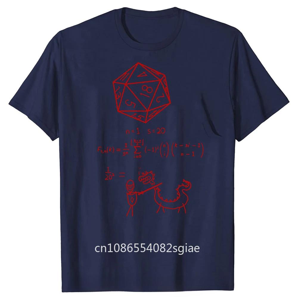 Novelty The Science of 20 Sided Dice T Shirts Graphic Cotton Streetwear Short Sleeve DND D20 Dungeon Gamer Dragon Dice T-shirt