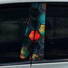 Style Honeycomb Hexagon Car B-pillar Stickers Car Center Column Decoration Cover Scratches Waterproof Decals Car Accessories