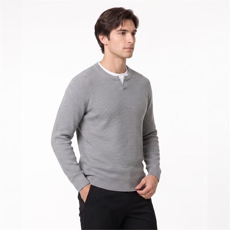 Pierre Cardin Men's Waffle Knit Henley Sweater