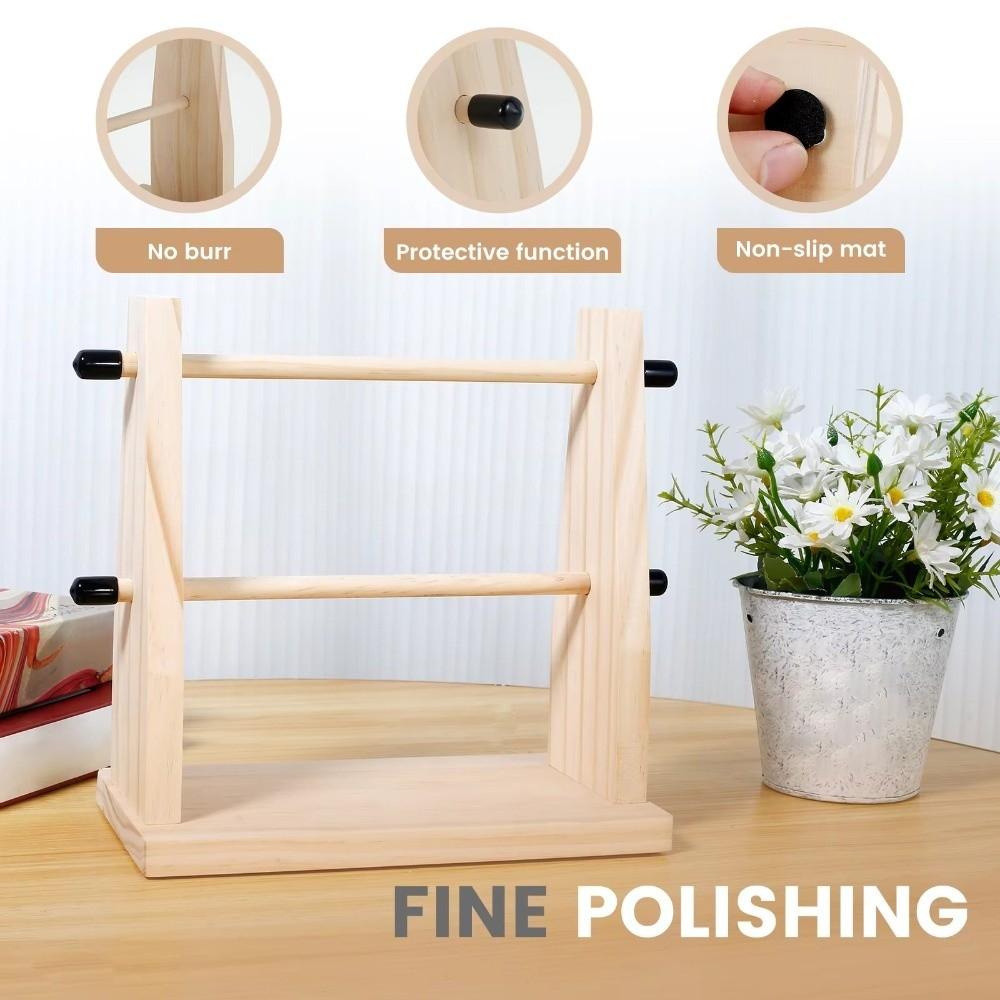 Vertical Rotating Wool Storage Rack Manual Yarn Spool Organizer Yarn Winder Thread Holder  Sewing