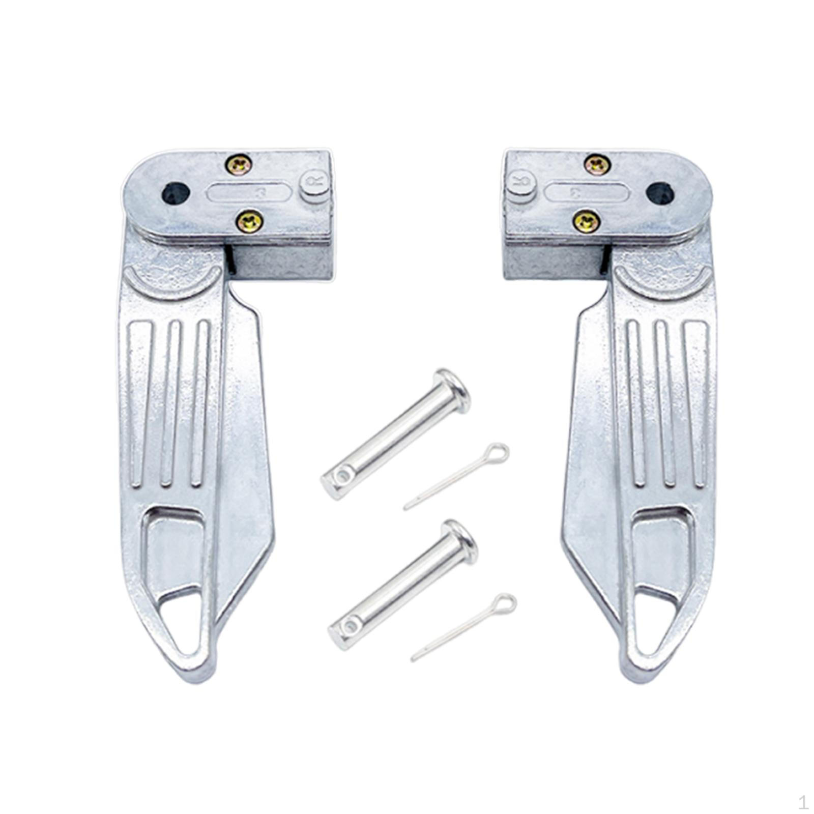 

Aluminum Alloy Footrests, Non-slip, Lightweight, Sturdy, Comfortable, Foldable, Replacement Part серебряный