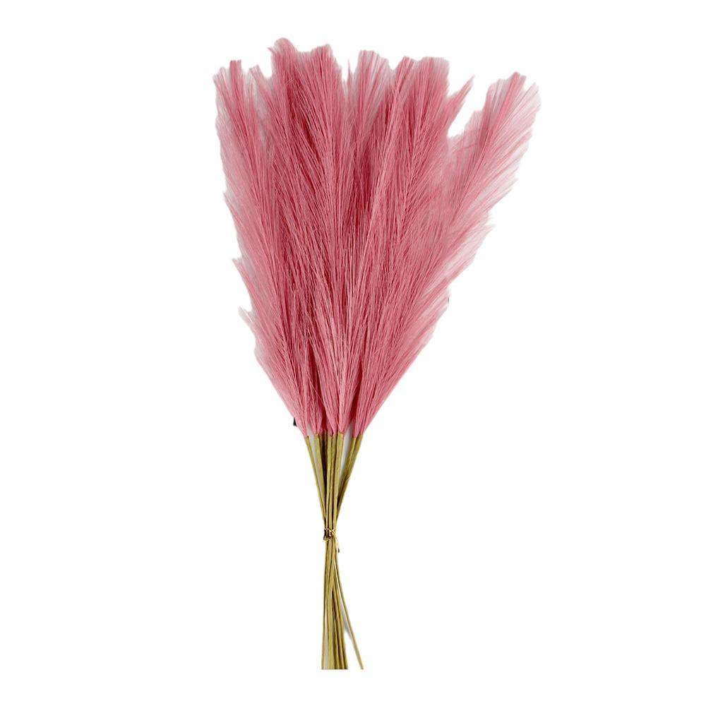 20Pcs Fluffy Texture Faux Plant Reed 50cm/22in Tall Pampas Grass Bouquet  Home Decoration