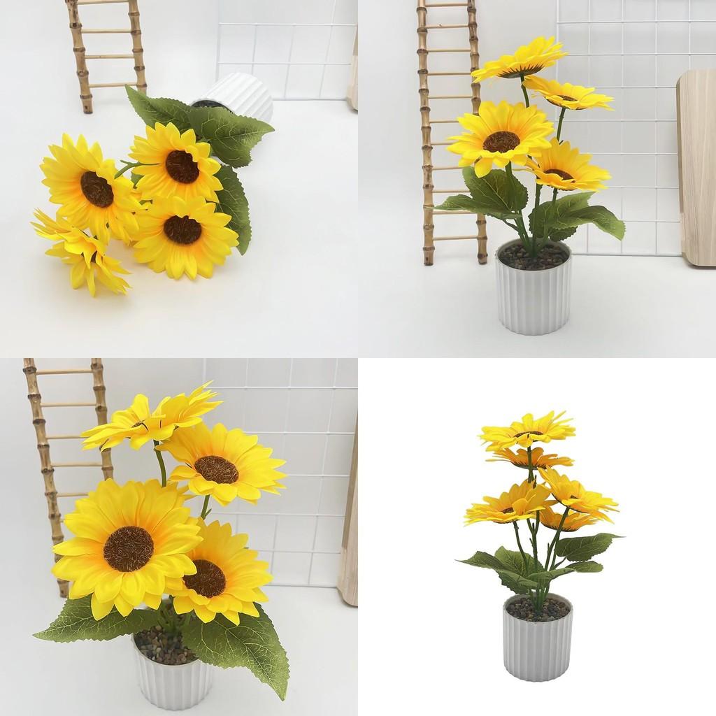 Sonnenblumen Blumendekor Mit Seidenstoff Regenblumensteinen Für Hochzeit Und Foto-Requisiten