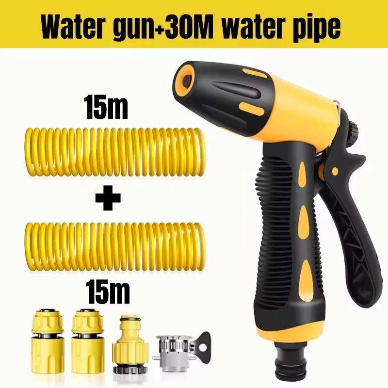 10-30 Meter Teleskop-Wasserrohr mit Hochdruckdüse Autowaschwerkzeug-Set Verlängerungsschlauch Wasserschlauch für Druckreiniger