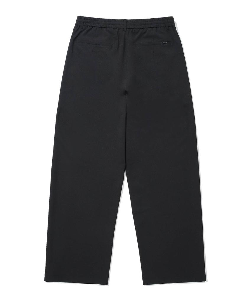 COVERNAT Summer Double-Pleated Semi-Wide Slacks Black