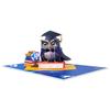 Congratulatory 3D Owl Graduation Card with Caps and Diploma Festival Graduation Card Paper Texture Perfect for Graduate
