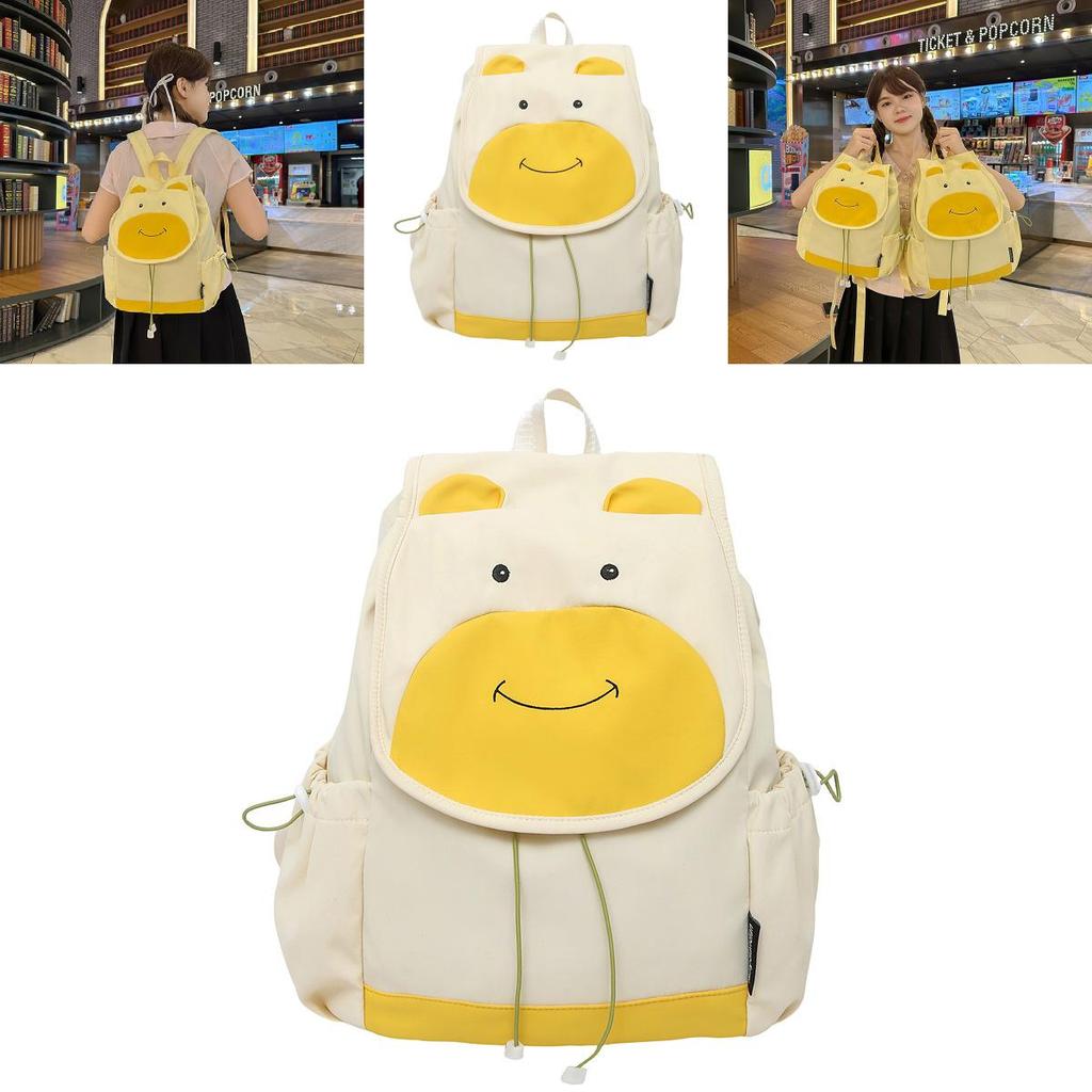 Style Cute Canvas Backpack With Zipper Closure And Internal Organizer For Daily Use