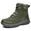 High Top Rubber Sole Outdoor Hiking Shoes Large Size Winter Warm Boots Tactical Training Men's Breathable Martin Shoes