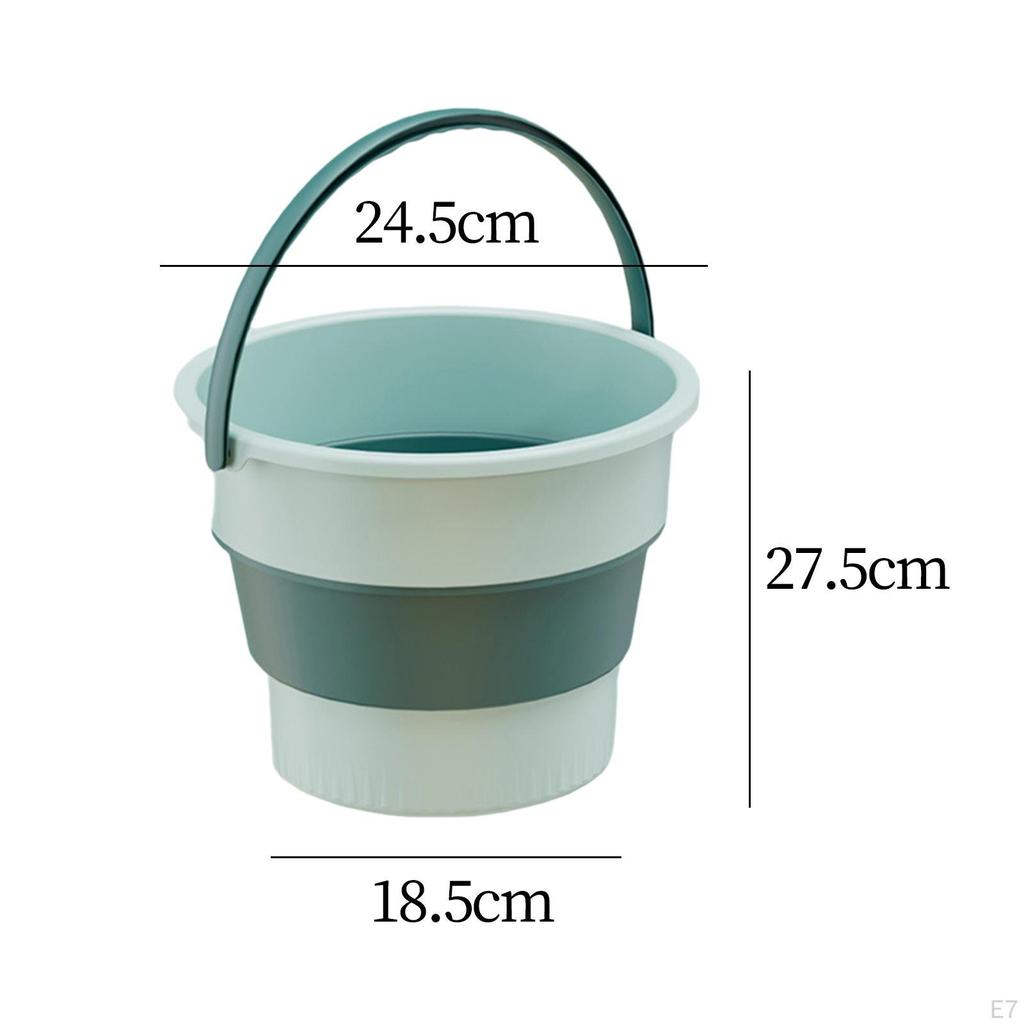 Collapsible Bucket Car Wash Folding Laundry Basket for Hiking Picnics