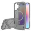 Funda Trasera Protectora de Impacto con Soporte, Carcasa Magnética, Soporte para Carga Inalámbrica Magsafe, PC Rígido Mate Translúcido + TPU para iPhone 16 17