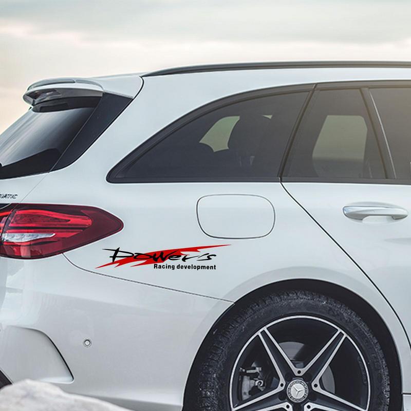 Racing Development Car Sticker Stylish Power's Racing Development Sports Sticker Car Reflective Waterproof Decal