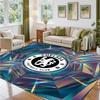 Chelsea FC Design Crystal Velvet Rug Soft Decorative Mat for Bedroom Entrance
