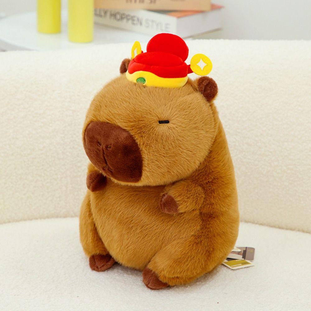 New Year Style Simulation Capybara Toy Soft Stuffed Capybara Doll  Christmas Toy