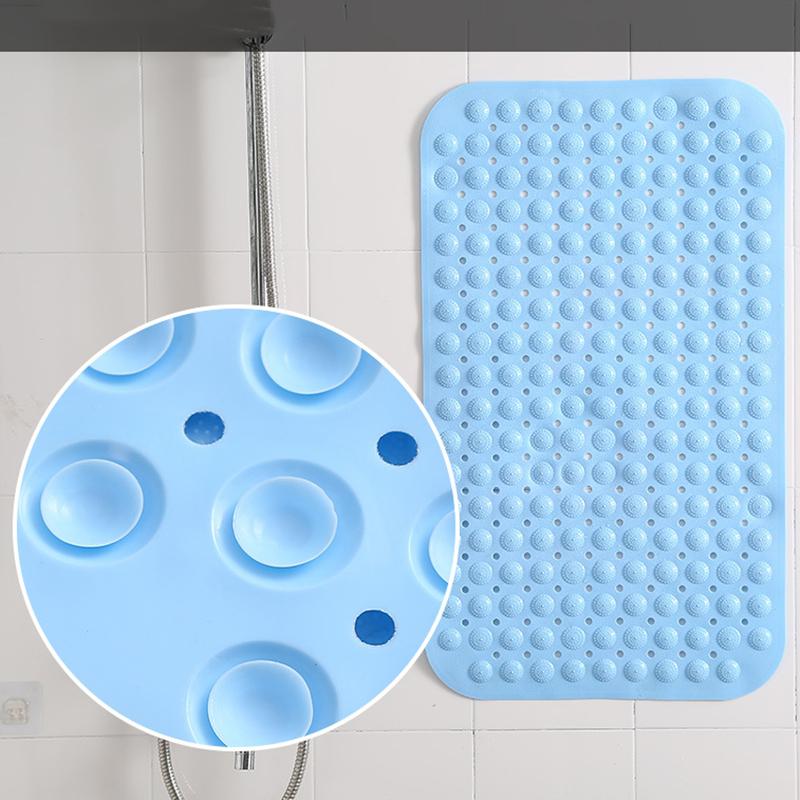 7 Colors 4 Sizes PVC Large Toilet Bathroom Bathtub Safety Shower Non-slip Bath Rug with Suction Cups Floor Mat Massage Cushion