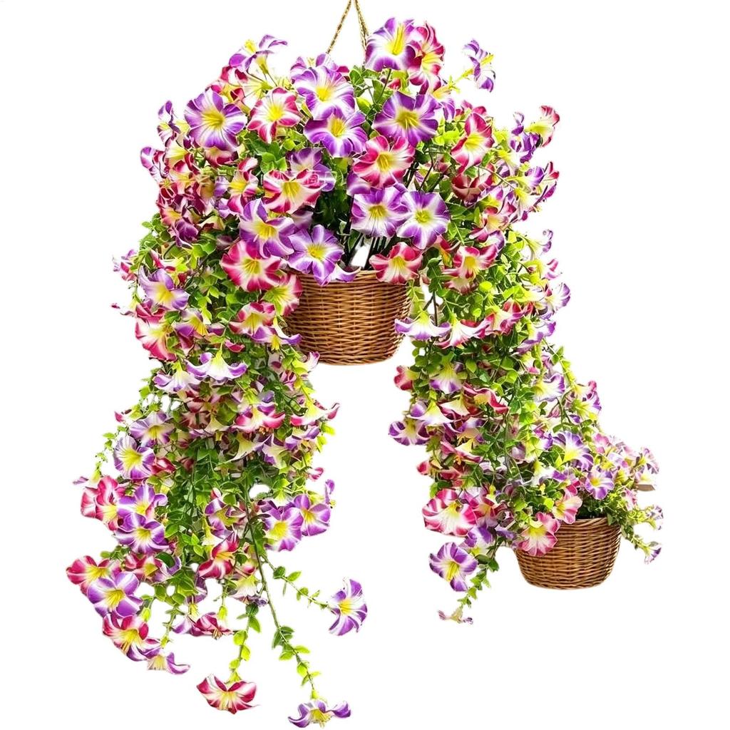 Artificial Hanging Flowers Morning Yard Hanging Fake Plant Garden Wedding Party Decor Garden Balcony Supplies Home decor