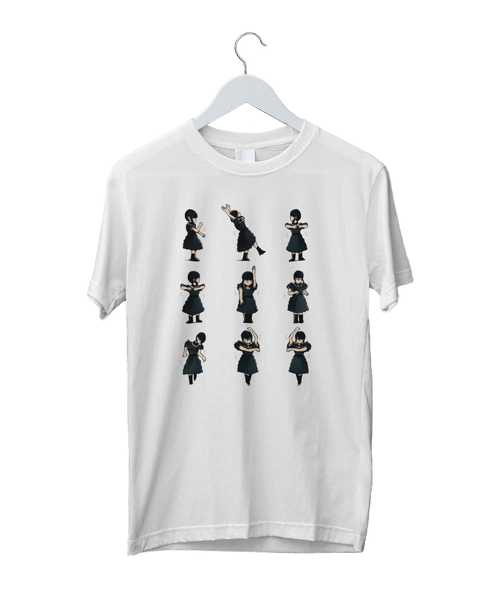 goo goo muck dance routine white unisex T-shirt. Creepy and kooky, family. Goth teen top 2XL