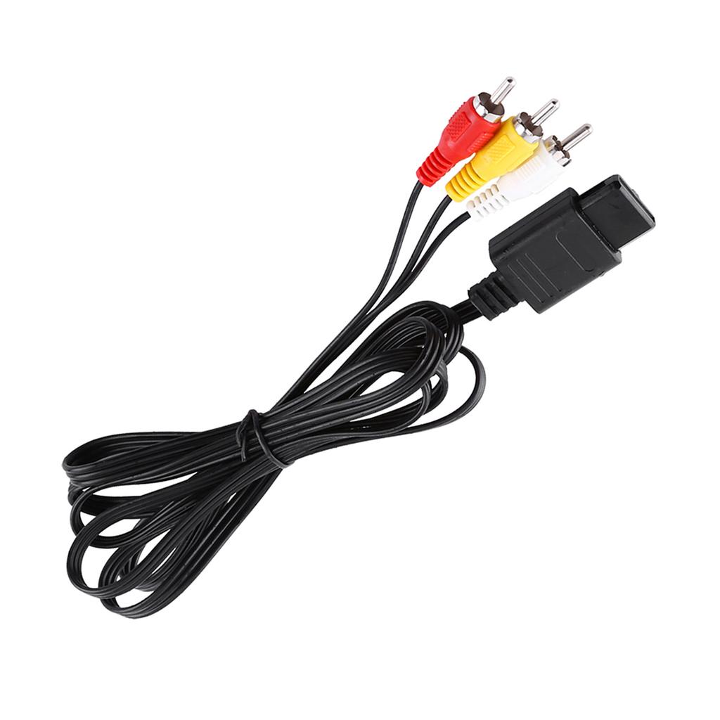 AV Composite Cable  Video  Cord for  N64 with  Thick Flexible Jacket Color Coded Connectors 1.8m Length