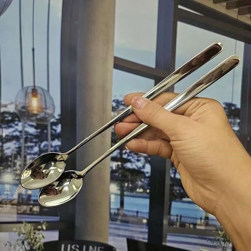 

Stylish Long Handle Dessert & Coffee Spoon Fork Set