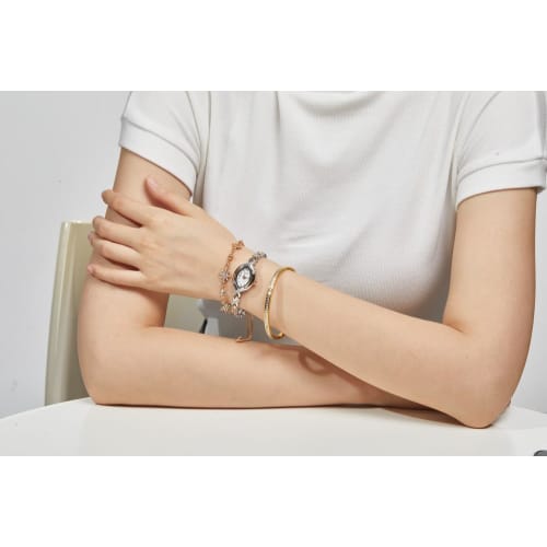 TIME100 Gift Set: Women's Watch and Bracelet with Japanese-Made Citizen Movement, 30M Water Resistance