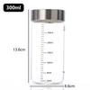 1Pcs High Borosilicate Glass Bottle Leak-proof Bottle Brewing Wine Bottle with Scale Coffee Cup Household Travel Fluid Container