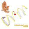 Folded Cat Tunnel S Type Cats Tunnel Spring Toy Mouse Tunnel with Balls and Crinkle Cat Outdoor Cat Toys for Kitten Interactive