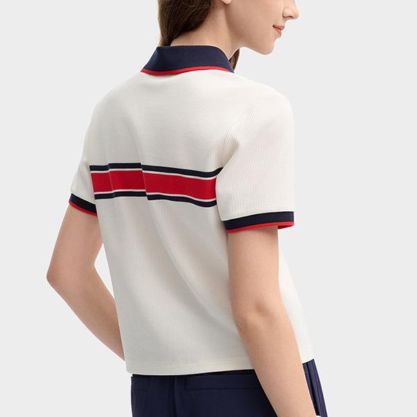 Fila Originales, vielseitiges und modisches Kurzarm-Poloshirt für Damen, Weiß, F11W439101F-WT