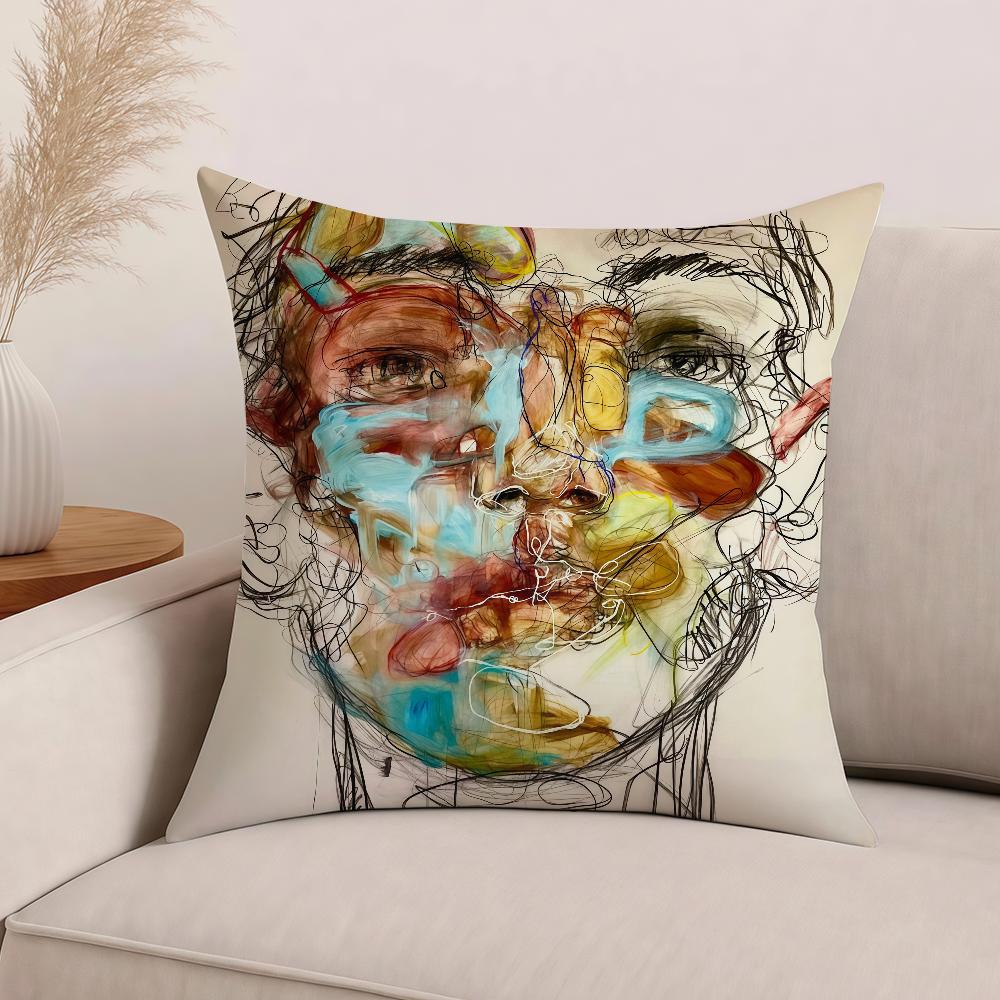 Art abstract S-Sabine D-Danze Pillow Case Office Cushions Suitable For Sofa Car Bedroom Decorative Cushion Cover 30cm x 30cm