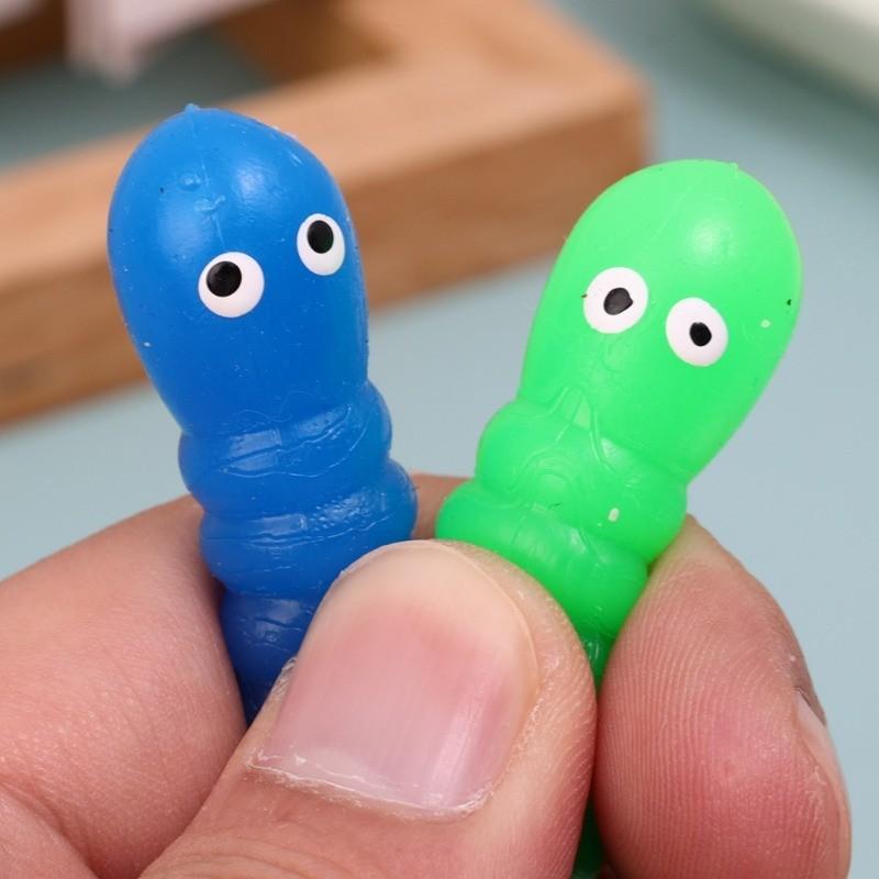 Colorful Caterpillar Stretch Toy Stress Relief Fidget Pulling Sensory Toy Stretchy Soft Rubber Fun Toy for Kids & Adults