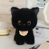 Kawaii Round Cat Plush Toy Soft Stuffed Animal Black Cat Plush Kitten Doll Pillow Gift for Girls Kids Children Home Decoration