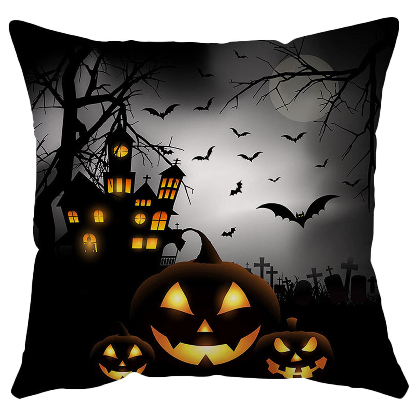 

Наволочка на Хэллоуин, украшение для дома, короткая плюшевая наволочка, 18 х 18 дюймов разноцветный